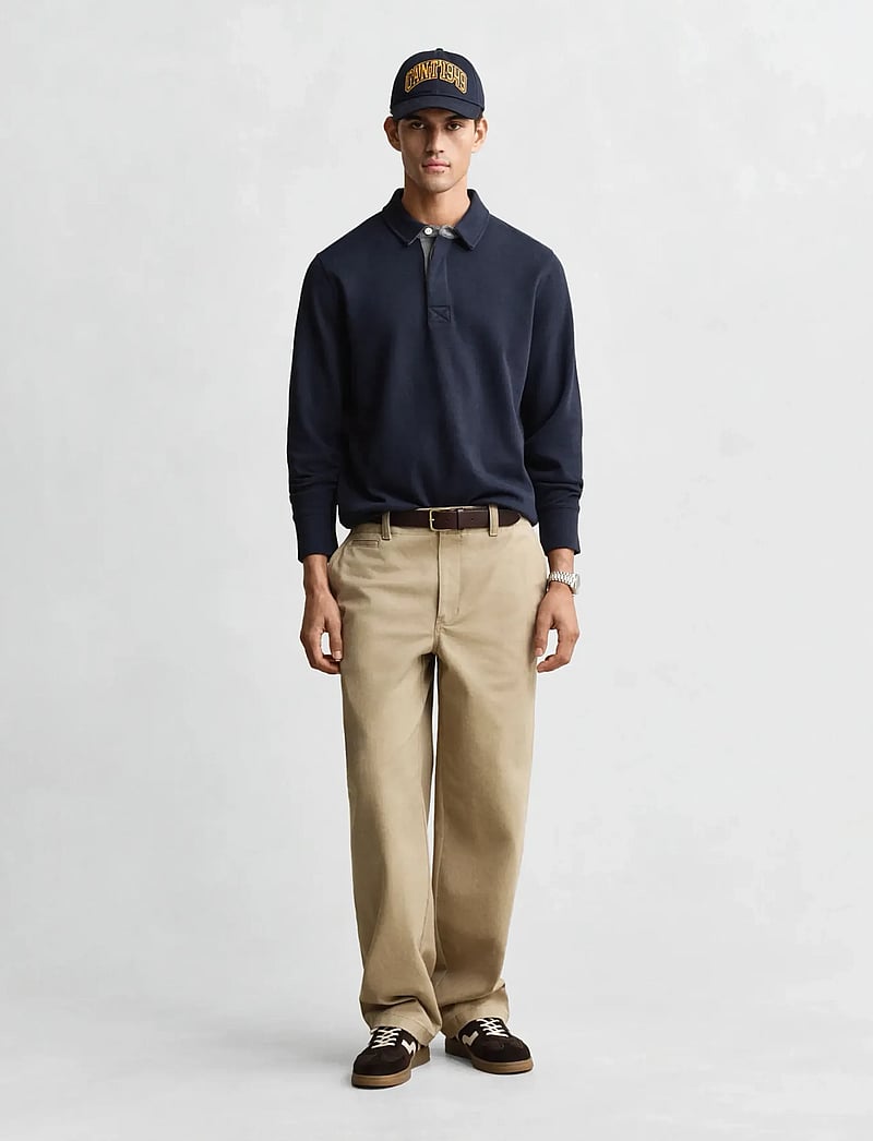 GANT - LIGHT SACKER RIB LS POLO - langärmelig - evening blue - 4