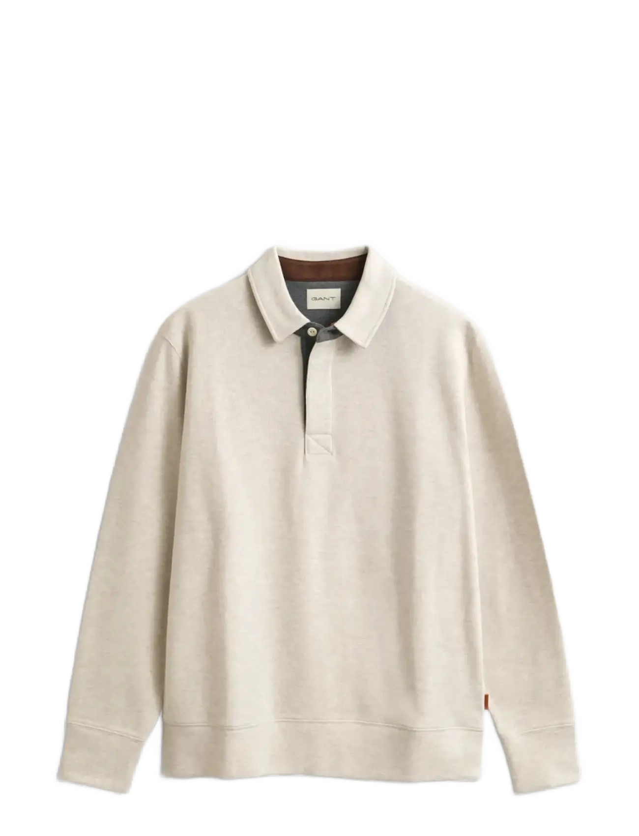 Gant LIGHT SACKER RIB LS POLO - Poloer - SEED MELANGE / cream