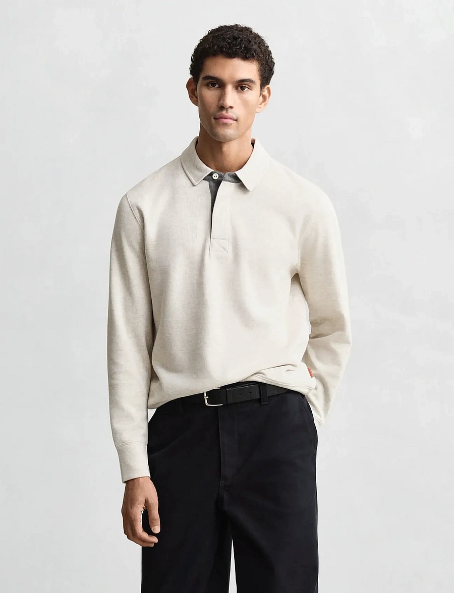 Gant - LIGHT SACKER RIB LS POLO - lange mouwen - seed melange - 0