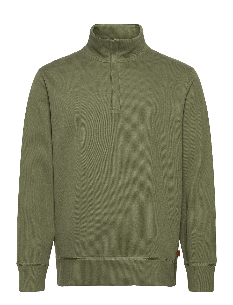 Gant - LIGHT SACKER HALF ZIP - halfzip strik - dry herb green - 1