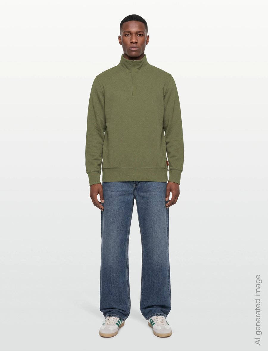 Gant - LIGHT SACKER HALF ZIP - halfzip strik - dry herb green - 0