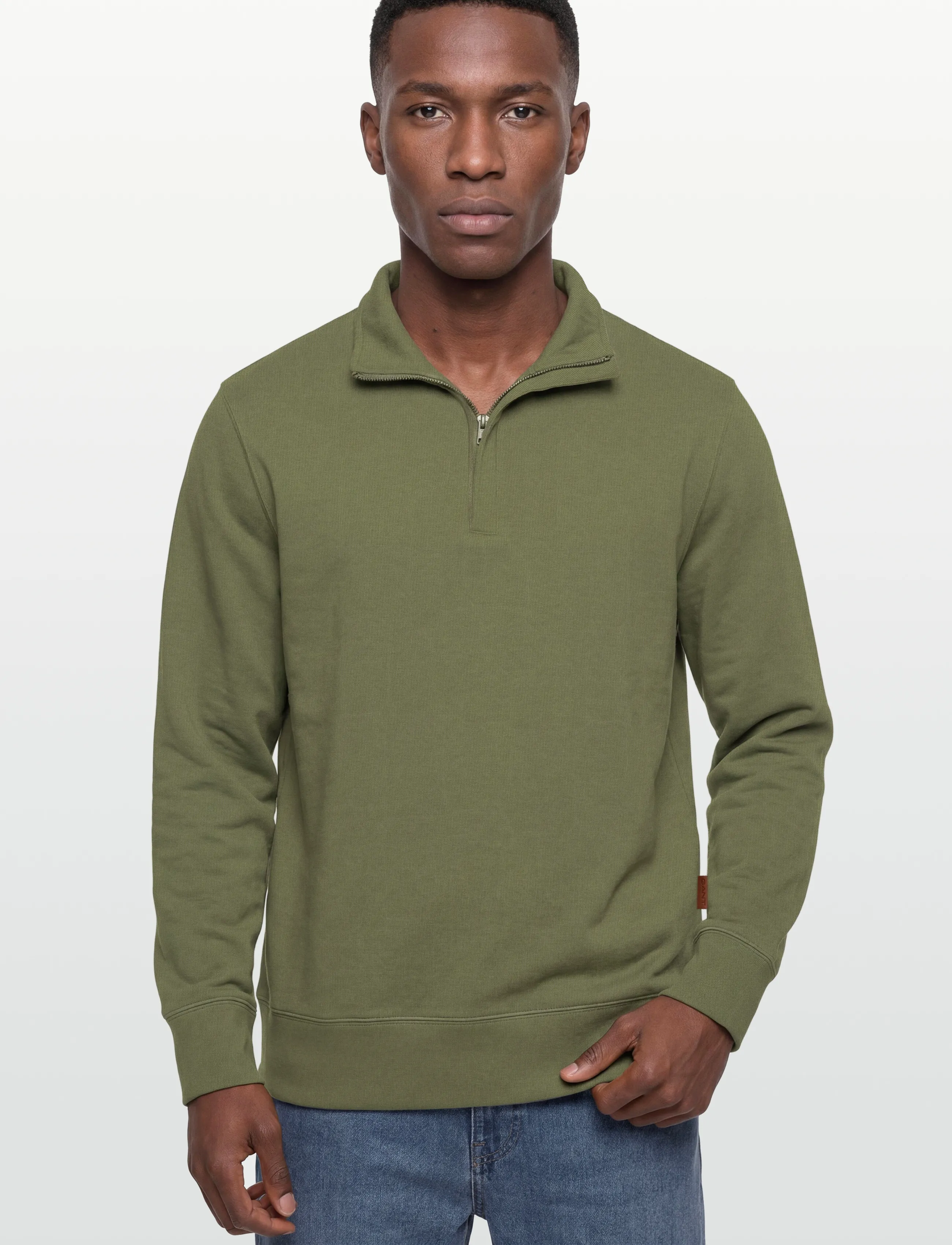 Gant Light Sacker Half Zip stickade tröjor herr – bild 2