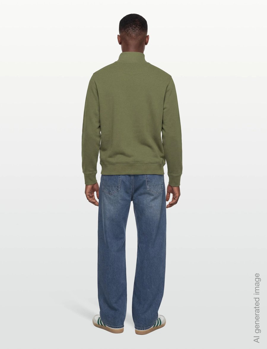 Gant - LIGHT SACKER HALF ZIP - halfzip strik - dry herb green - 4