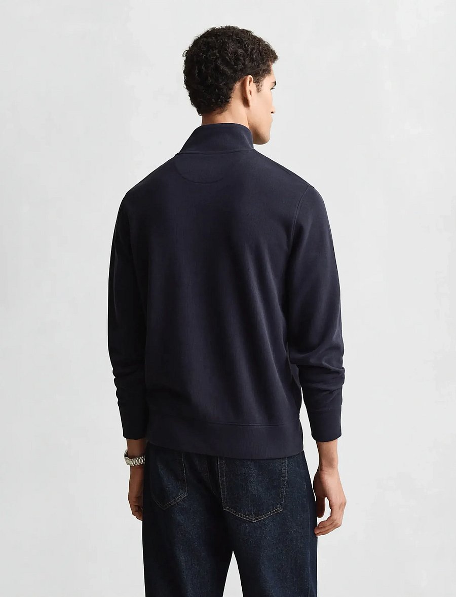 Gant - LIGHT SACKER HALF ZIP - half zip-tröjor - evening blue - 2