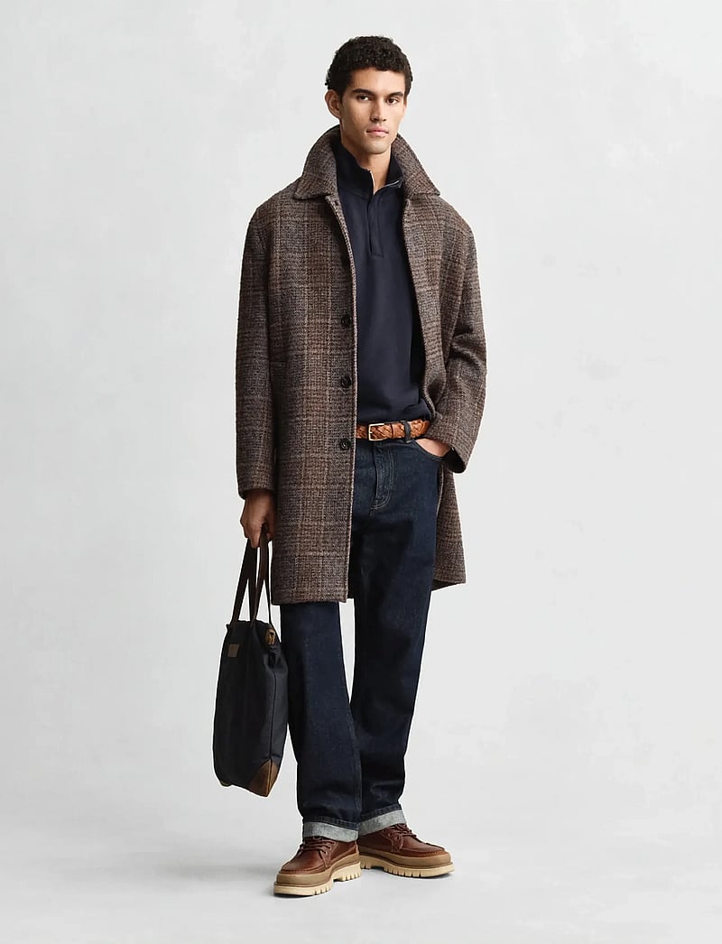 GANT - LIGHT SACKER HALF ZIP - neuleet joissa puolipitkä vetoketju - evening blue - 4