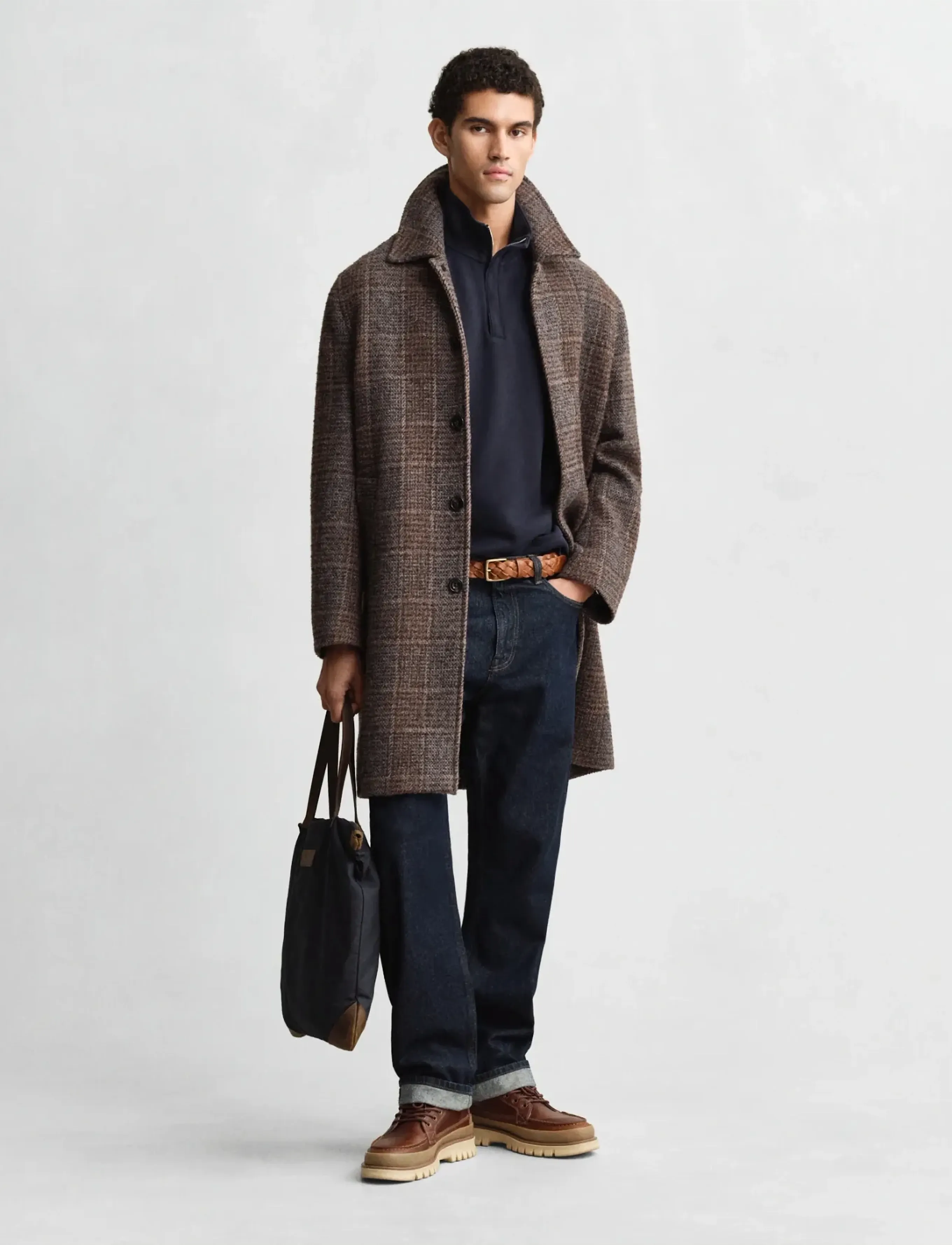 Gant - LIGHT SACKER HALF ZIP - puolivetoketjulliset neuleet - evening blue - 4