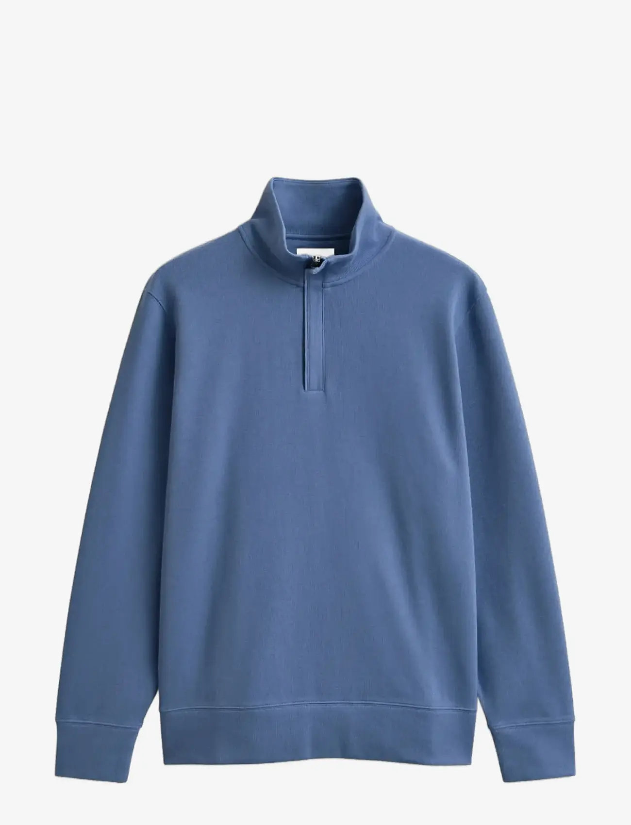 Gant - LIGHT SACKER HALF ZIP - pullover mit halbem reißverschluss - faded denim - 0