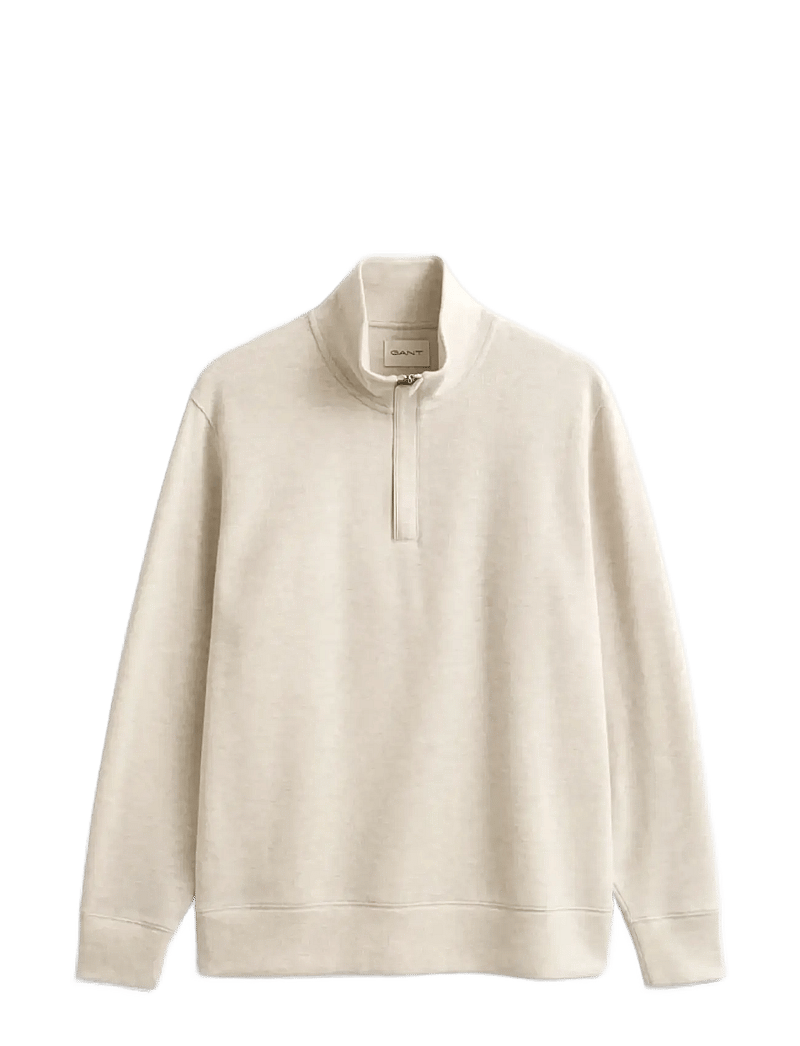 GANT - LIGHT SACKER HALF ZIP - tõmblukk-kaelusega džemprid - seed melange - 1