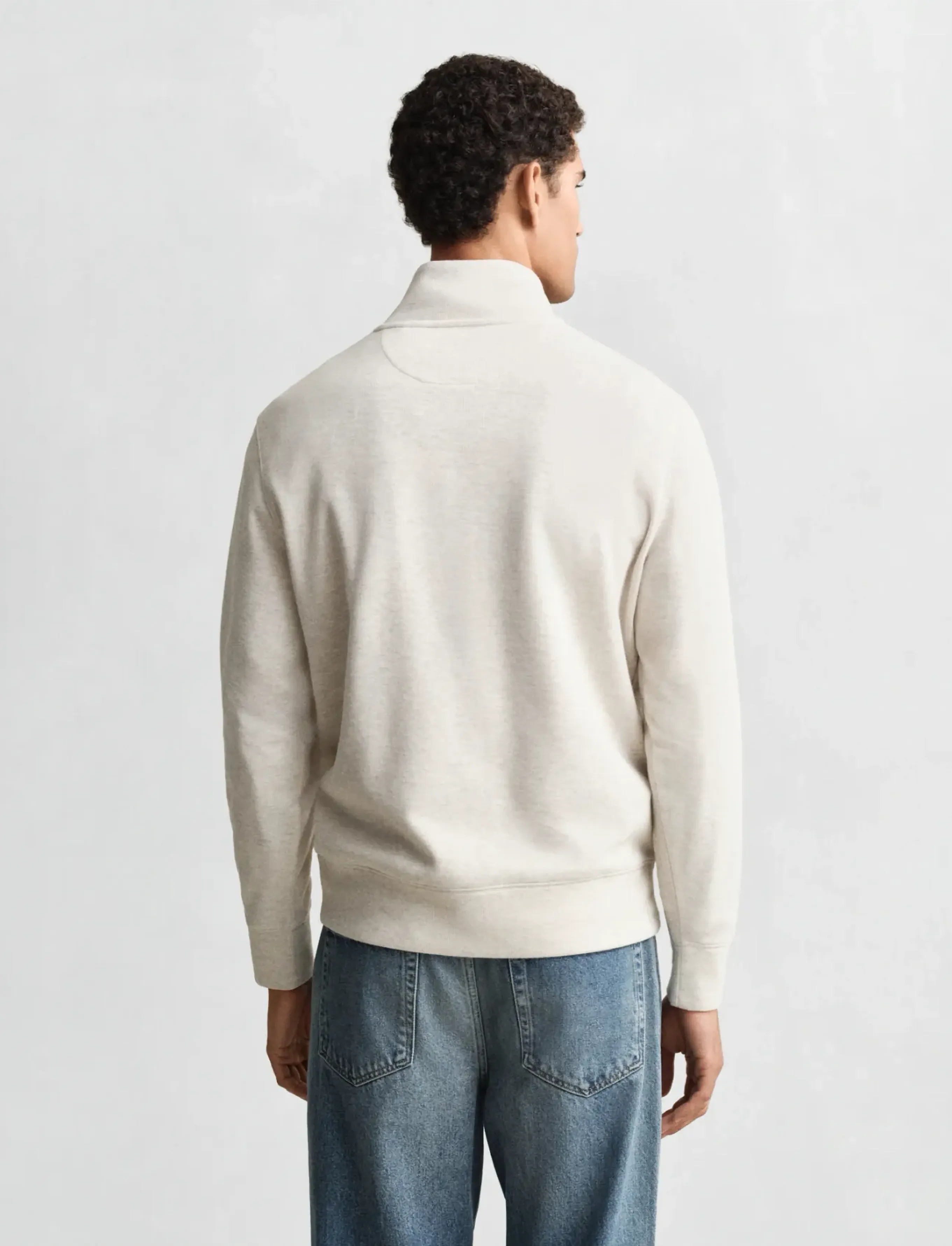 Gant - LIGHT SACKER HALF ZIP - half zip jumpers - seed melange - 2