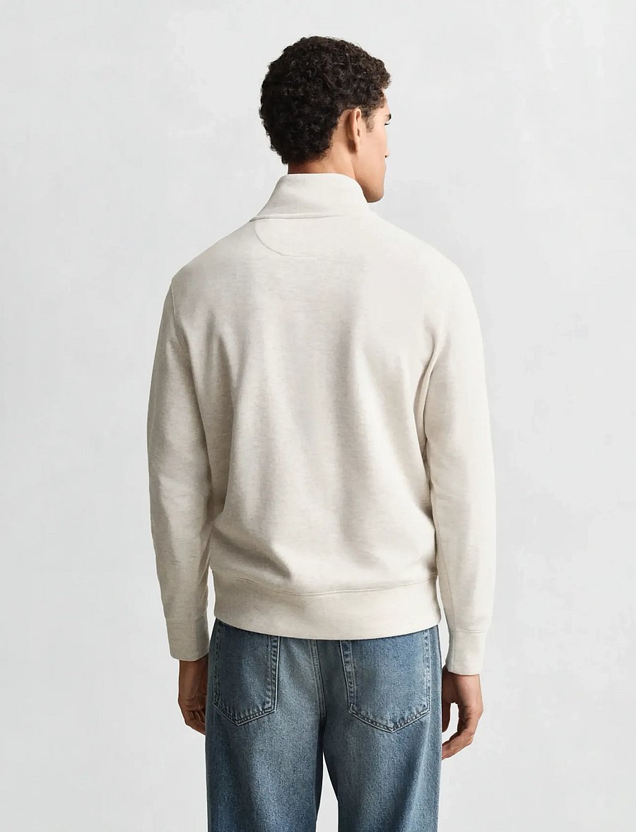 Gant - LIGHT SACKER HALF ZIP - half zip jumpers - seed melange - 2