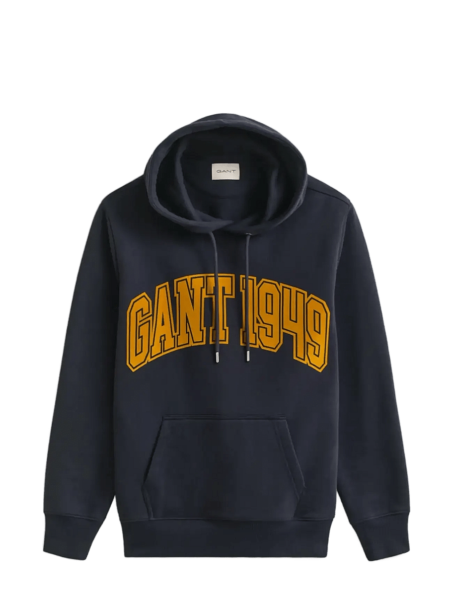Gant - GRAPHIC HOODIE - hoodies - evening blue - 1