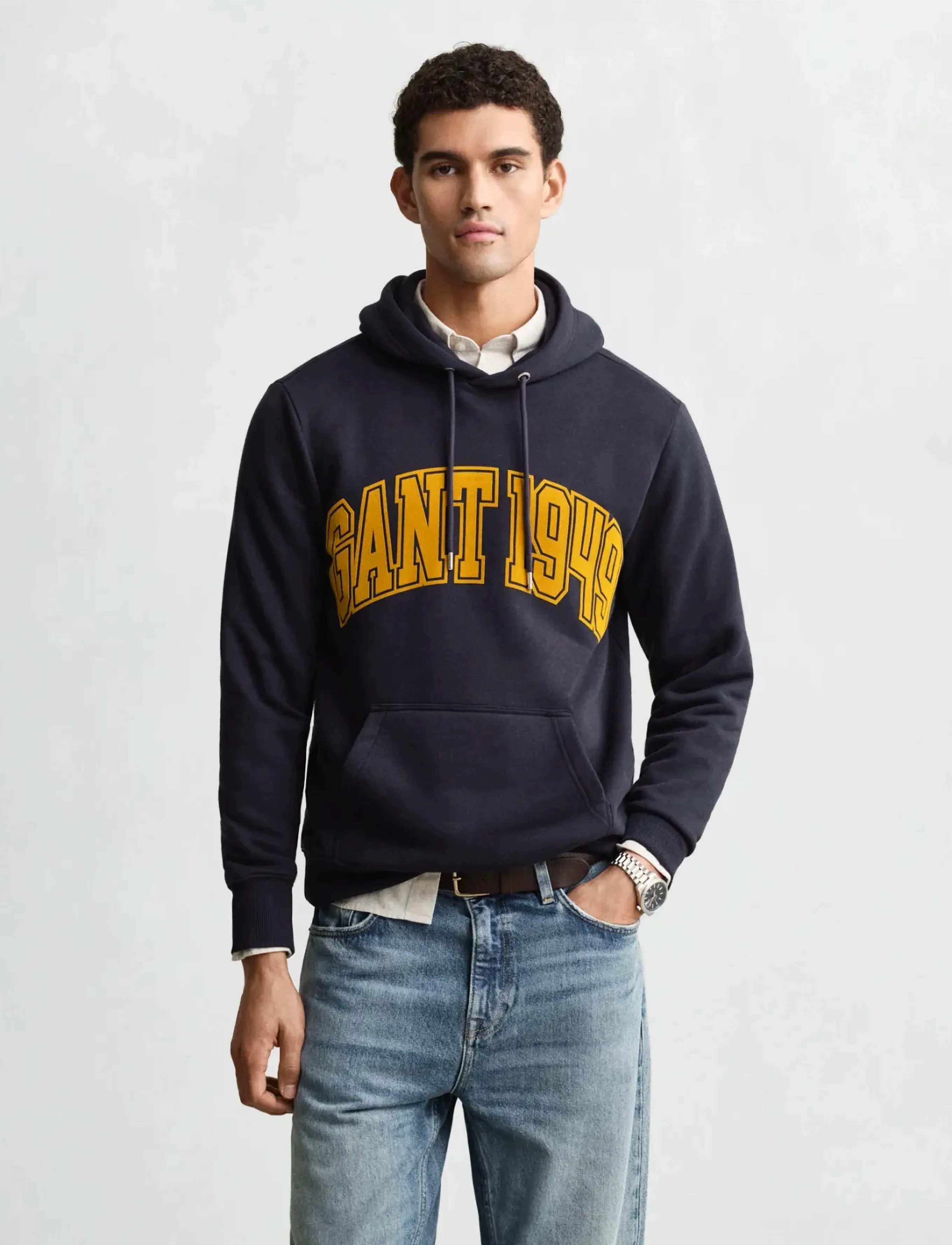 GANT GRAPHIC HOODIE - Kläder - EVENING BLUE / navy