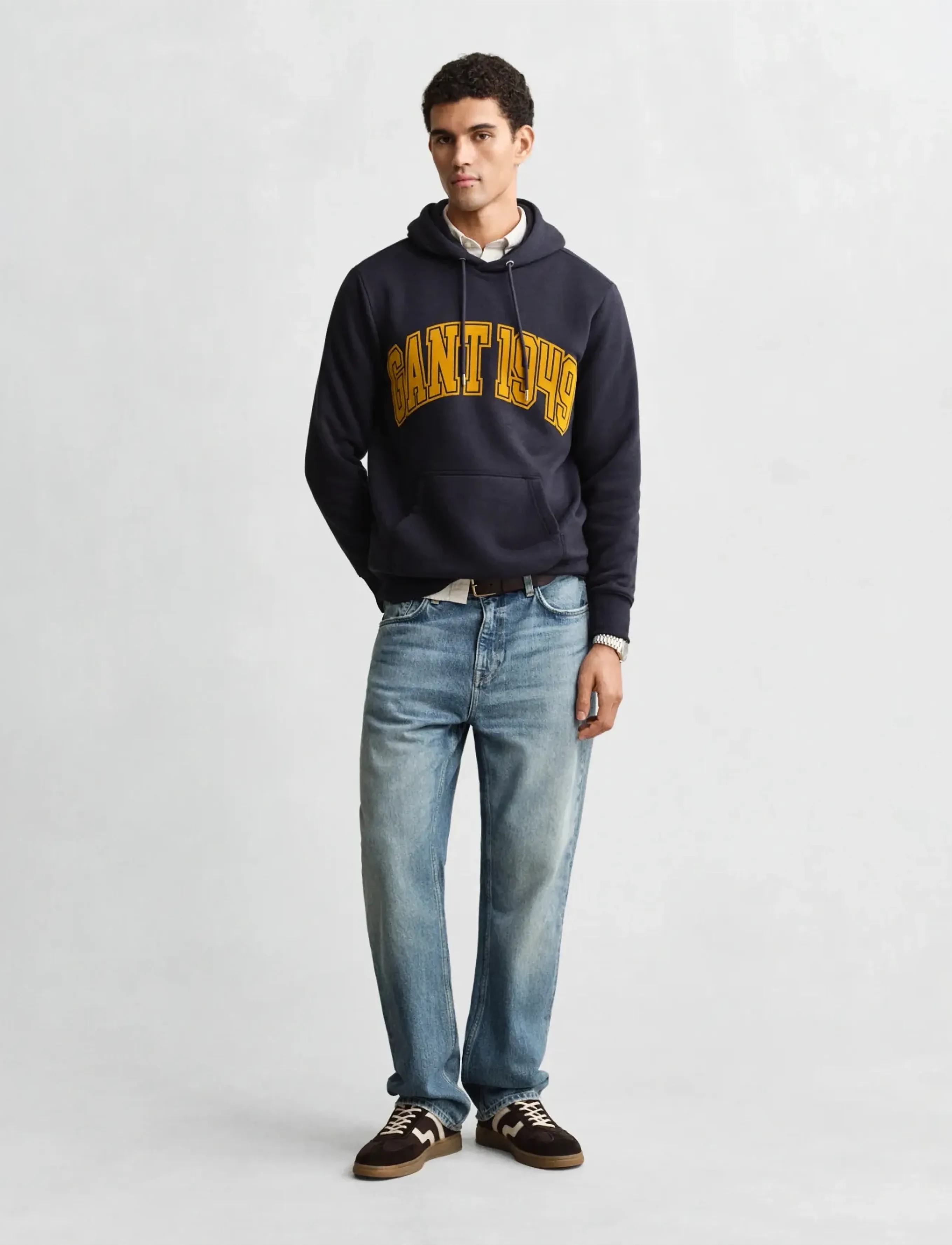Gant - GRAPHIC HOODIE - kapuzenpullover - evening blue - 4