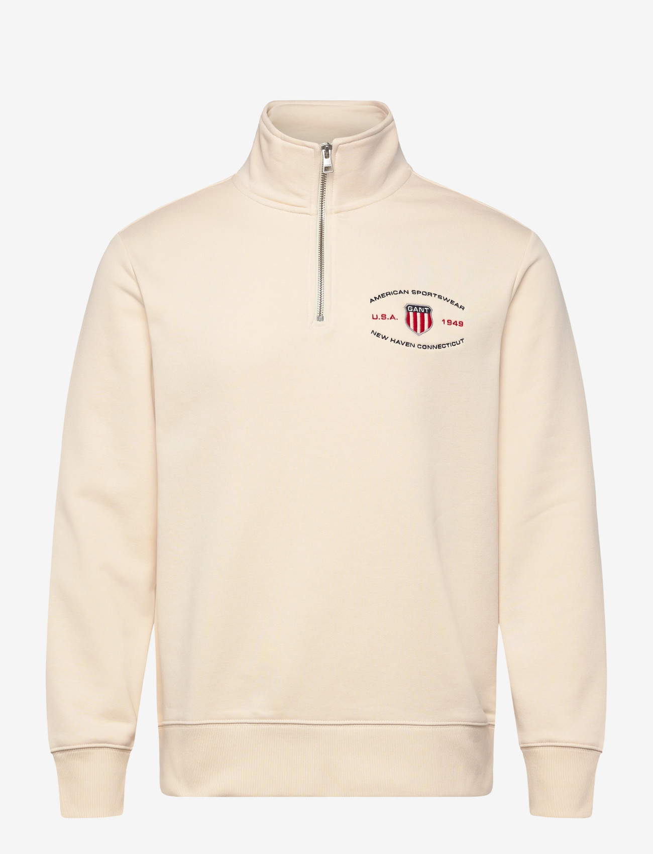 Gant - GRAPHIC HALF ZIP - shop efter anledning - creamed white - 1