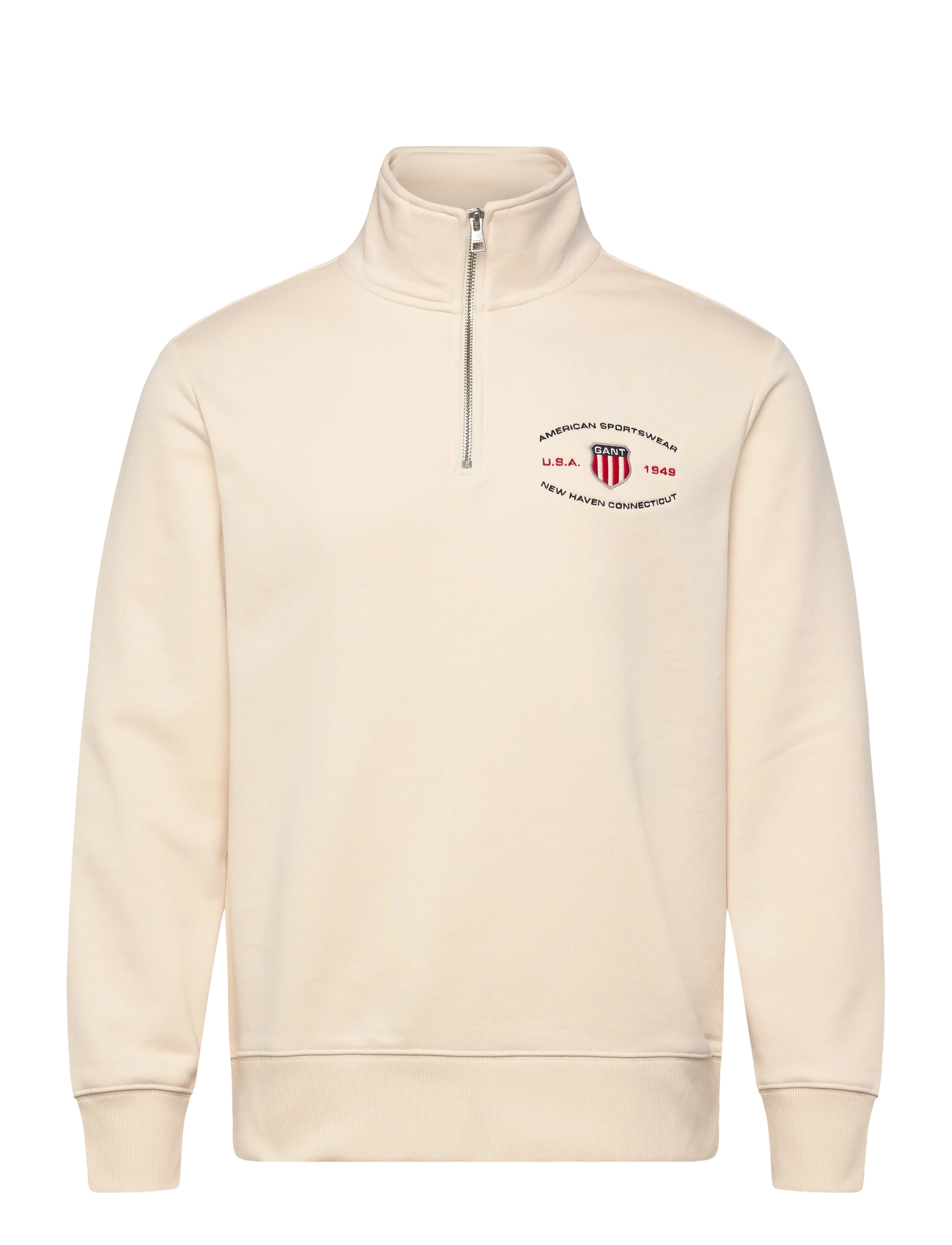 GANT GRAPHIC HALF ZIP - Sweatshirts - CREAMED WHITE / cream