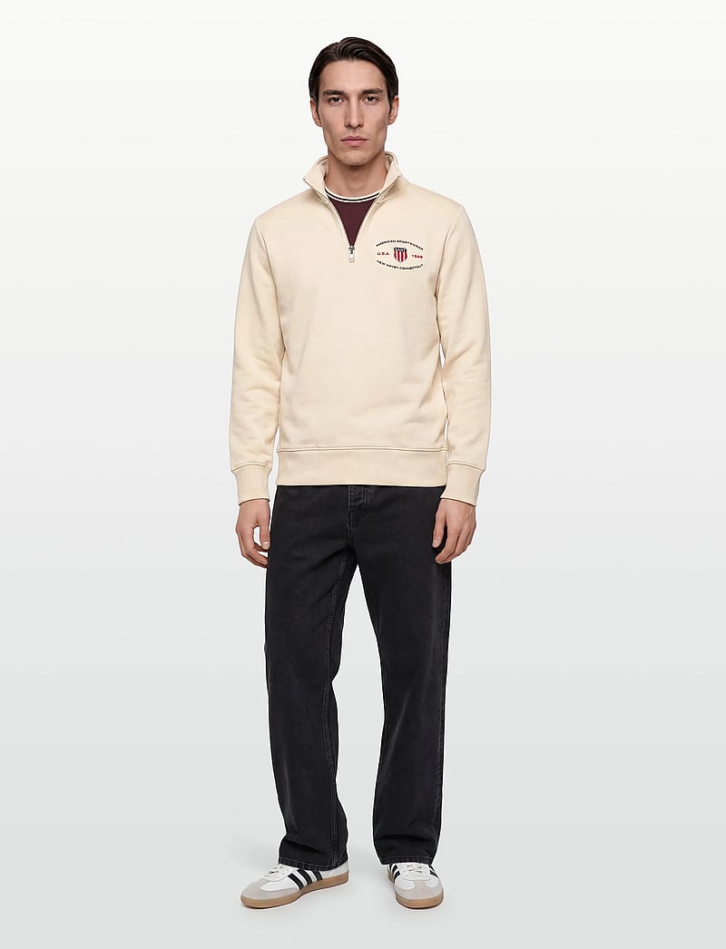 Gant - GRAPHIC HALF ZIP - shop efter anledning - creamed white - 0