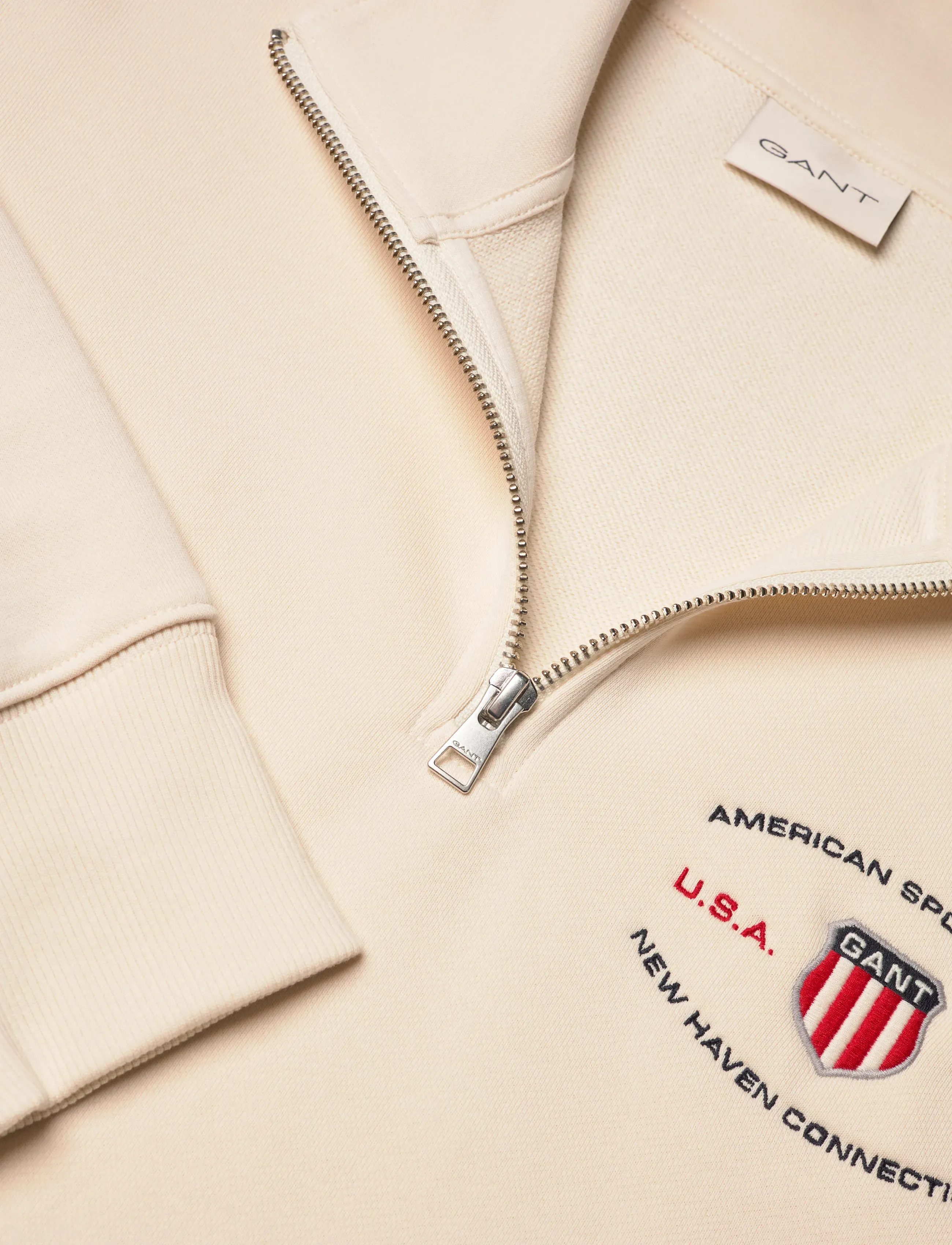 Gant - GRAPHIC HALF ZIP - osta olukorra järgi - creamed white - 5