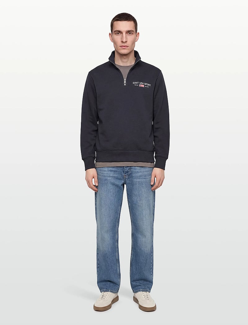 Gant - GRAPHIC HALF ZIP - shop efter anledning - evening blue - 0