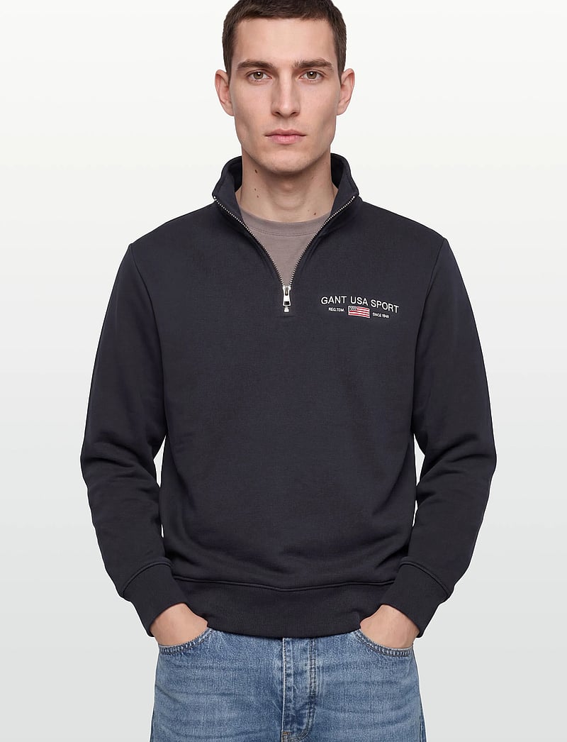 Gant - GRAPHIC HALF ZIP - shop efter anledning - evening blue - 3