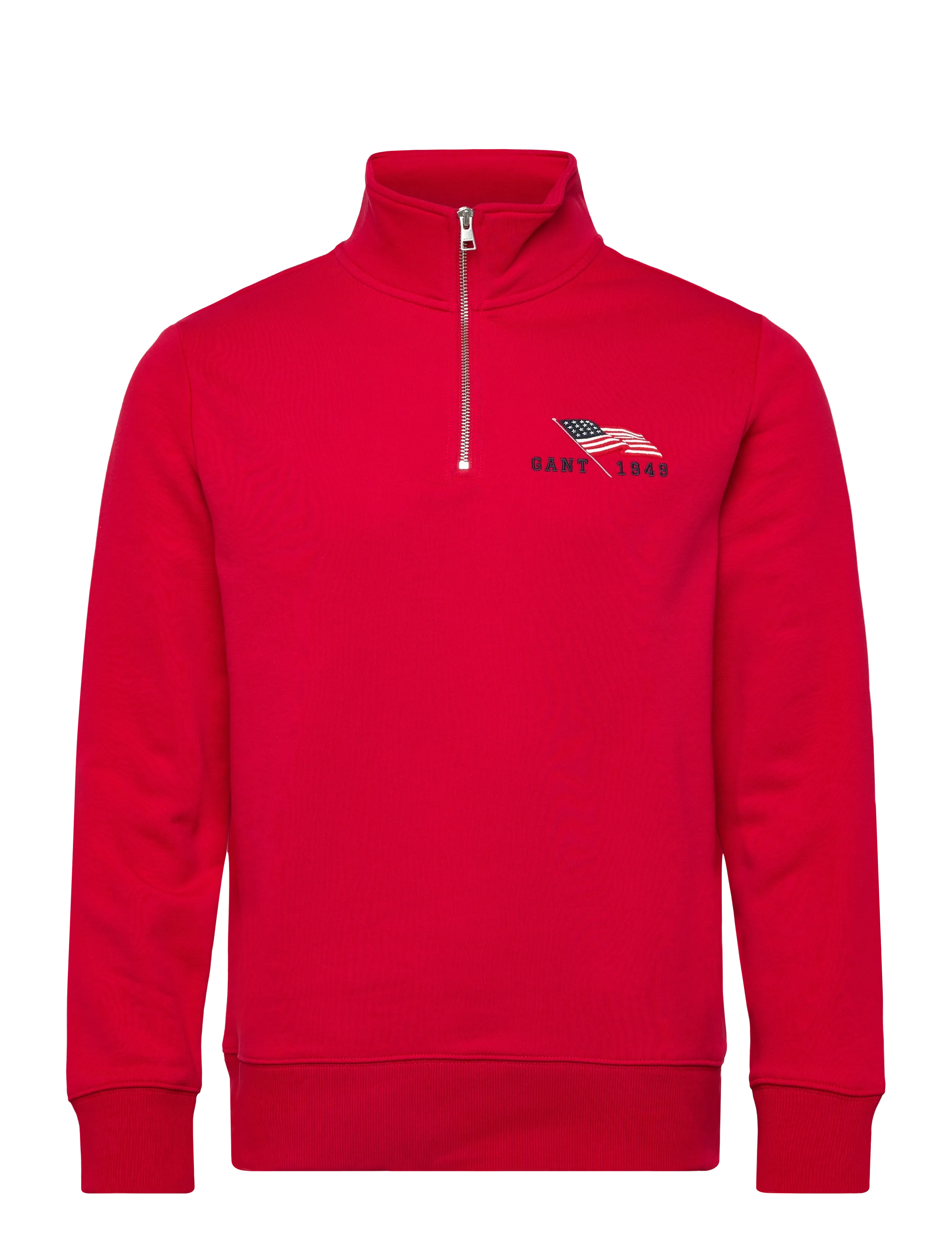 GANT GRAPHIC HALF ZIP - Sweatshirts - RUBY RED / red