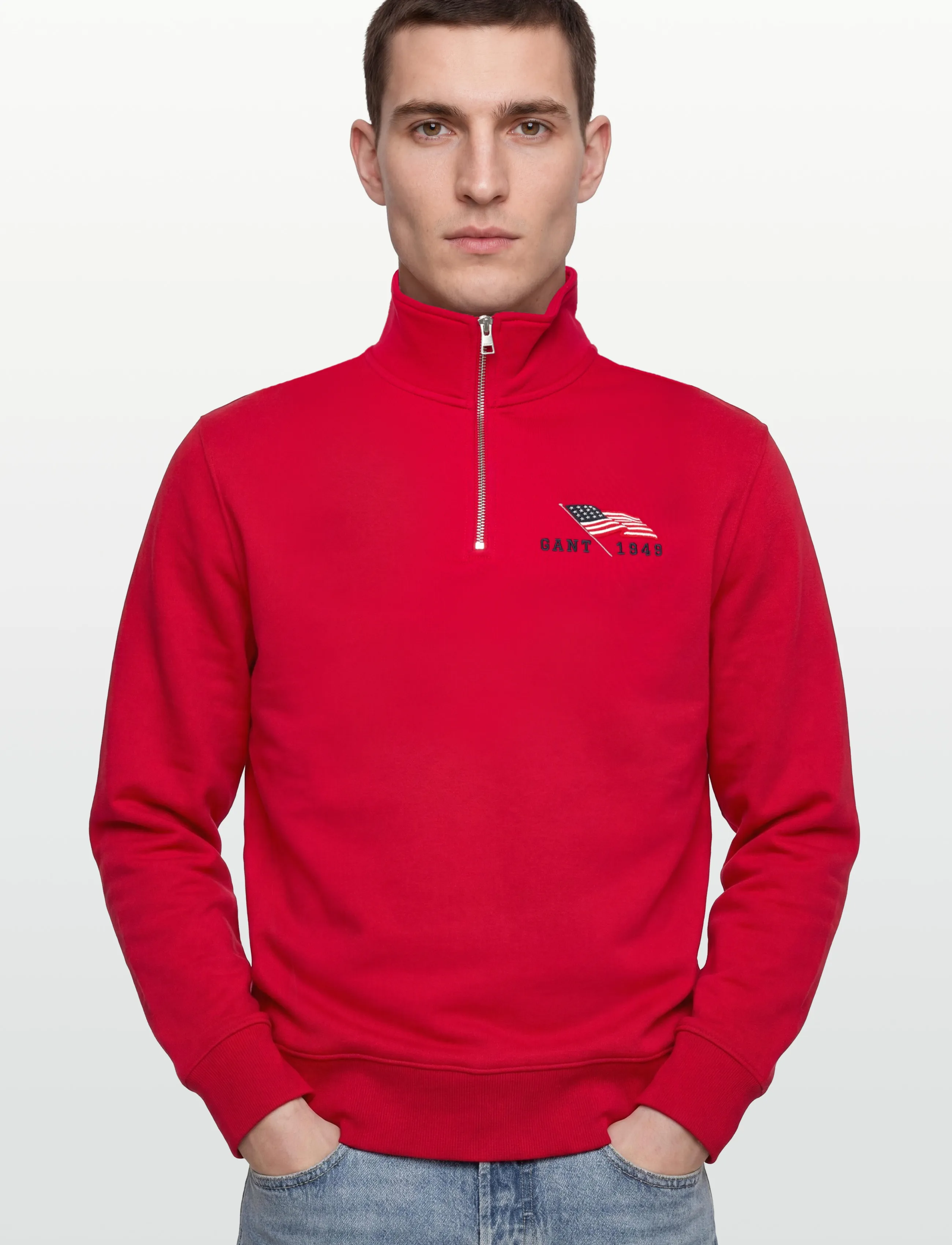 Gant - GRAPHIC HALF ZIP - nach anlass kaufen - ruby red - 3