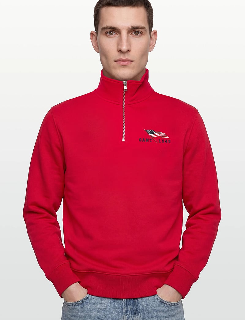 Gant - GRAPHIC HALF ZIP - nach anlass kaufen - ruby red - 3