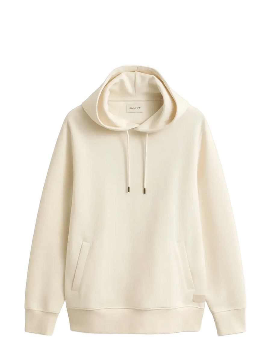 Gant - INTERLOCK HOODIE - kapuzenpullover - creamed white - 1
