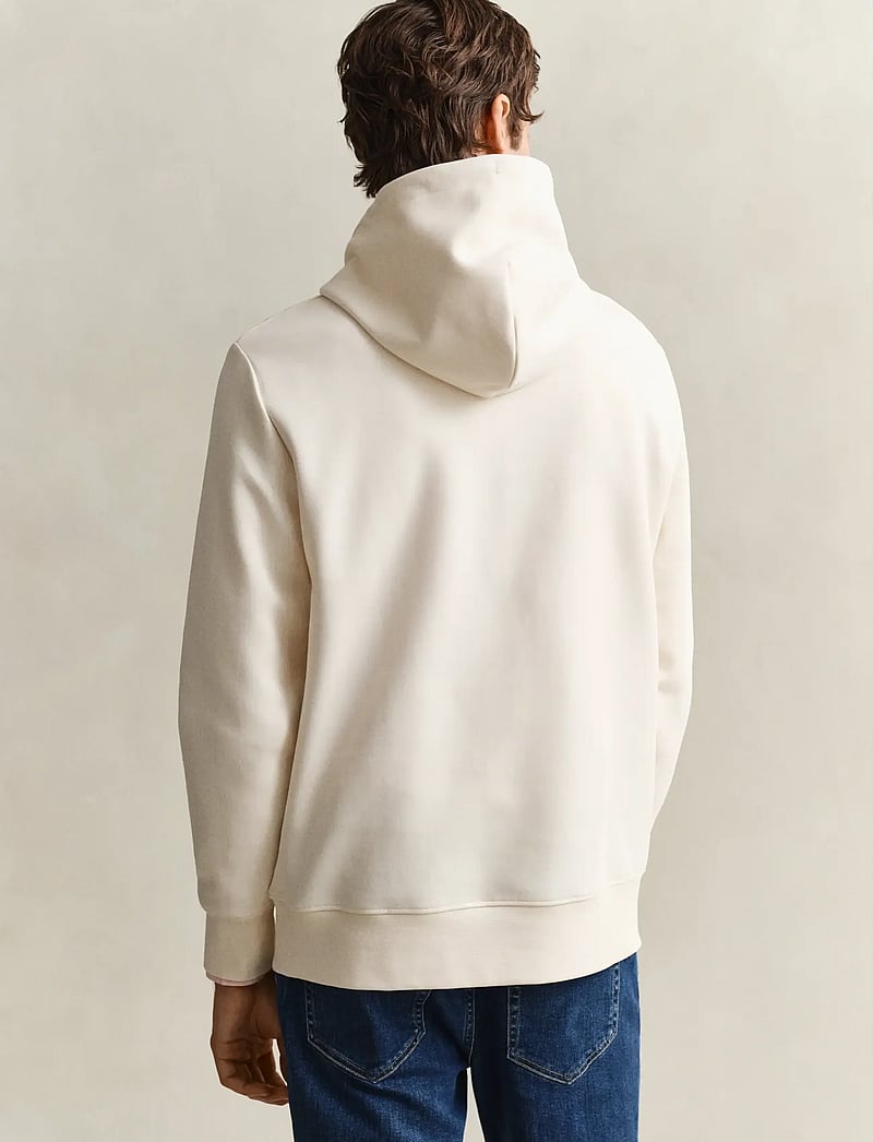 GANT - INTERLOCK HOODIE - kapuzenpullover - creamed white - 2