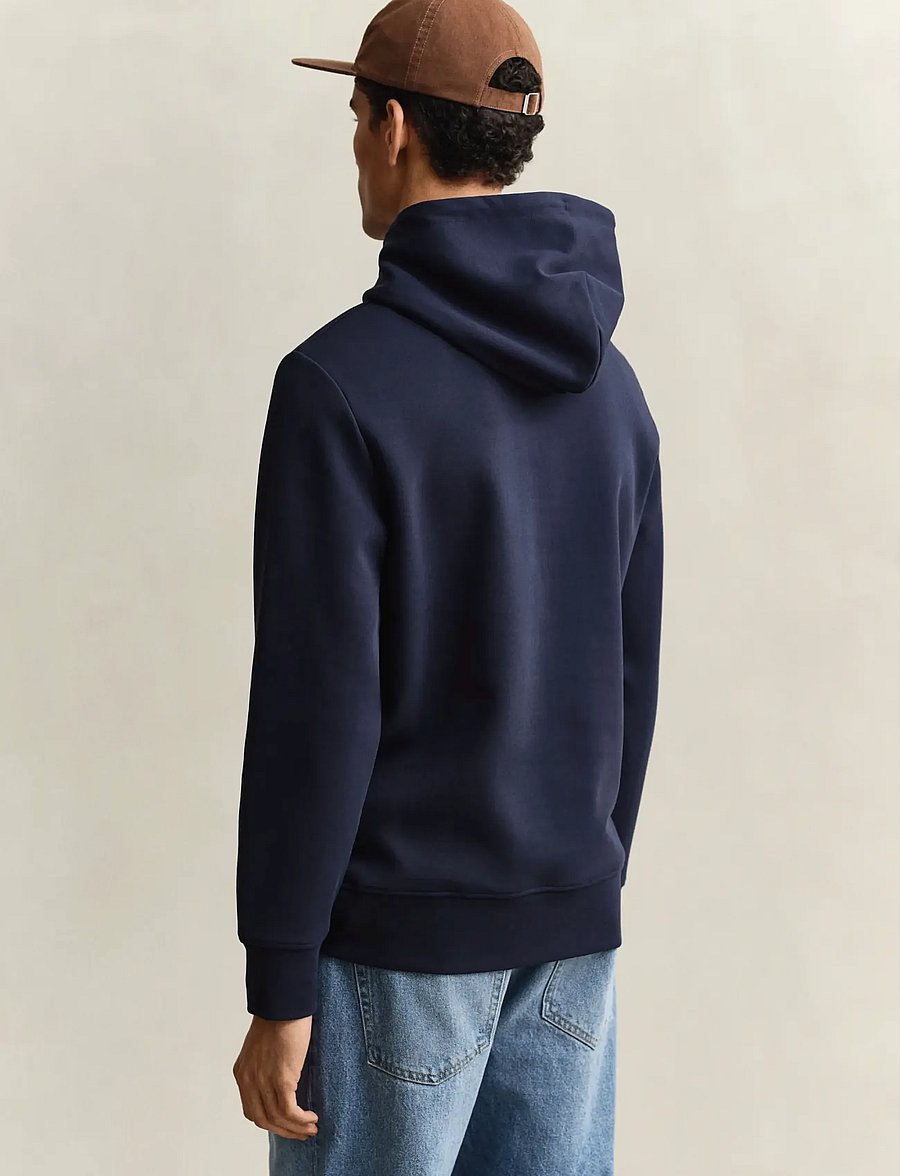 Gant - INTERLOCK HOODIE - hoodies - evening blue - 2