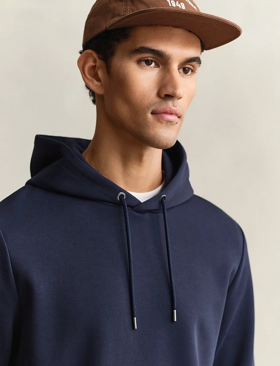 Gant - INTERLOCK HOODIE - hoodies - evening blue - 3