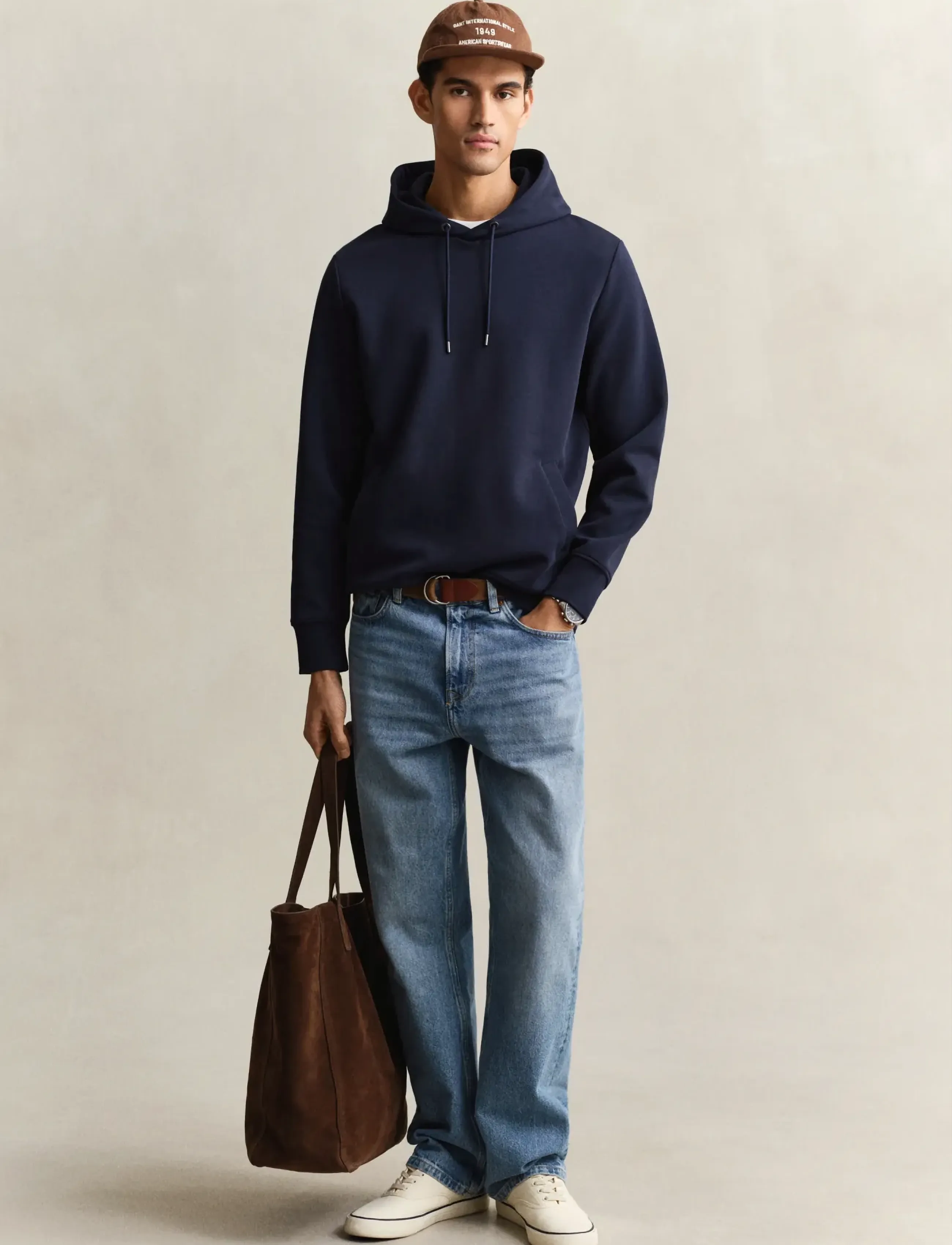 Gant - INTERLOCK HOODIE - hoodies - evening blue - 4