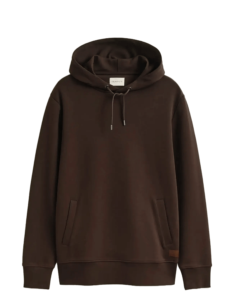 Gant - INTERLOCK HOODIE - kapuzenpullover - mahogany brown - 1