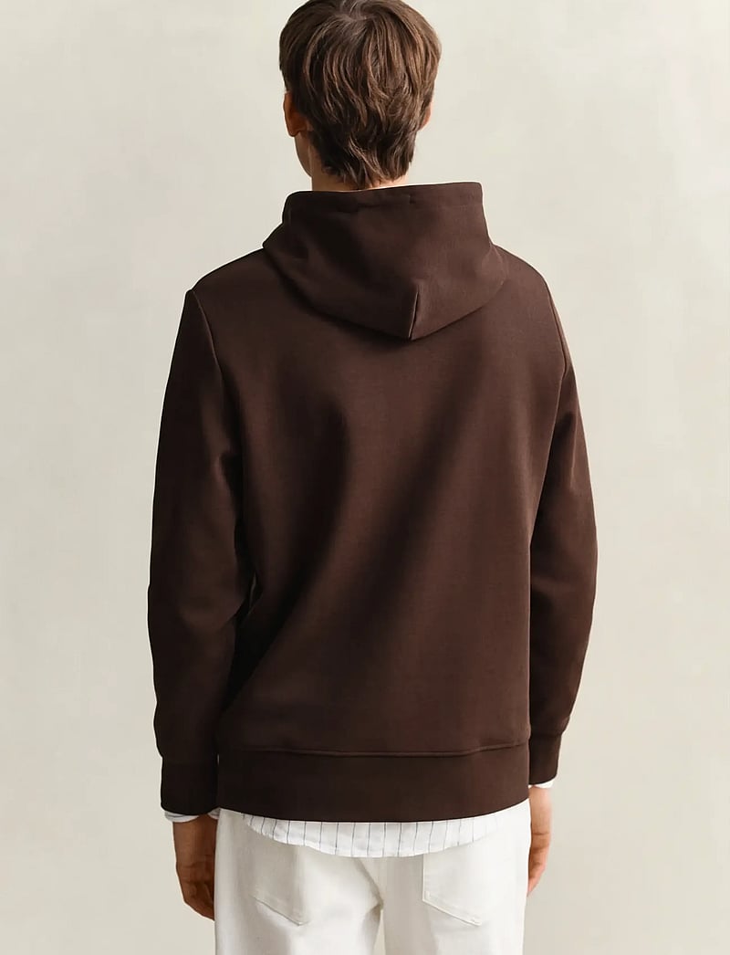 Gant - INTERLOCK HOODIE - kapuzenpullover - mahogany brown - 2