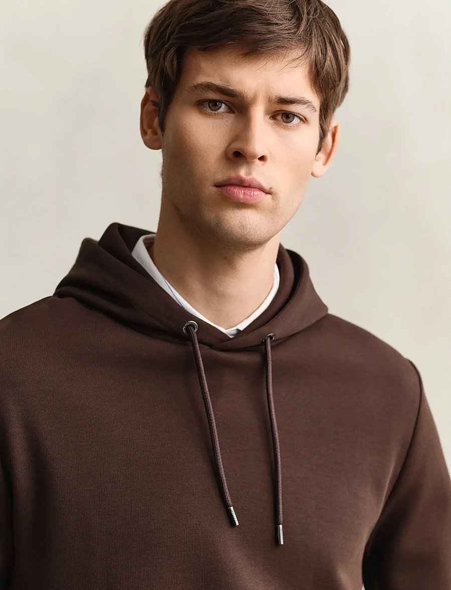 Gant - INTERLOCK HOODIE - kapuzenpullover - mahogany brown - 3