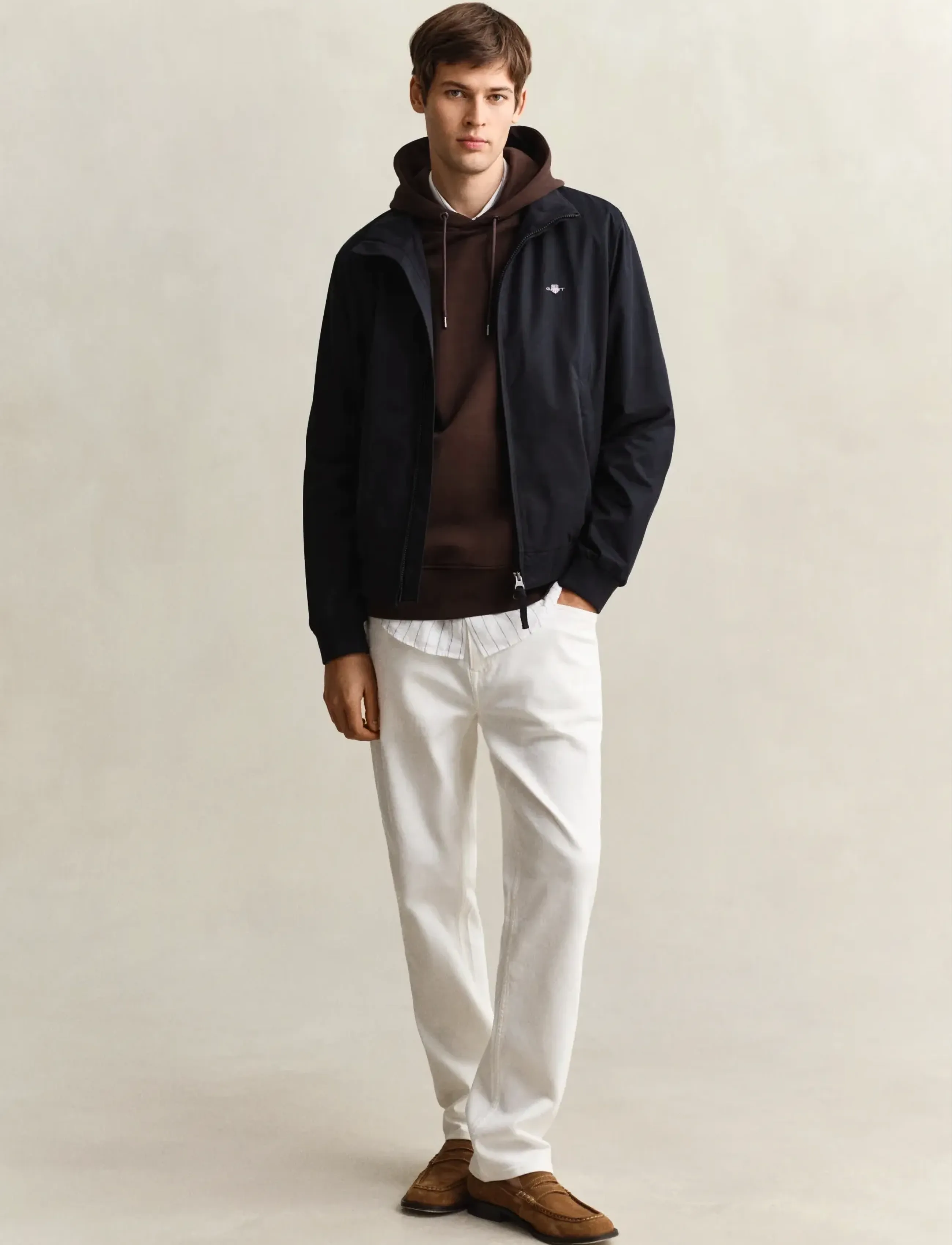 Gant - INTERLOCK HOODIE - hoodies - mahogany brown - 4
