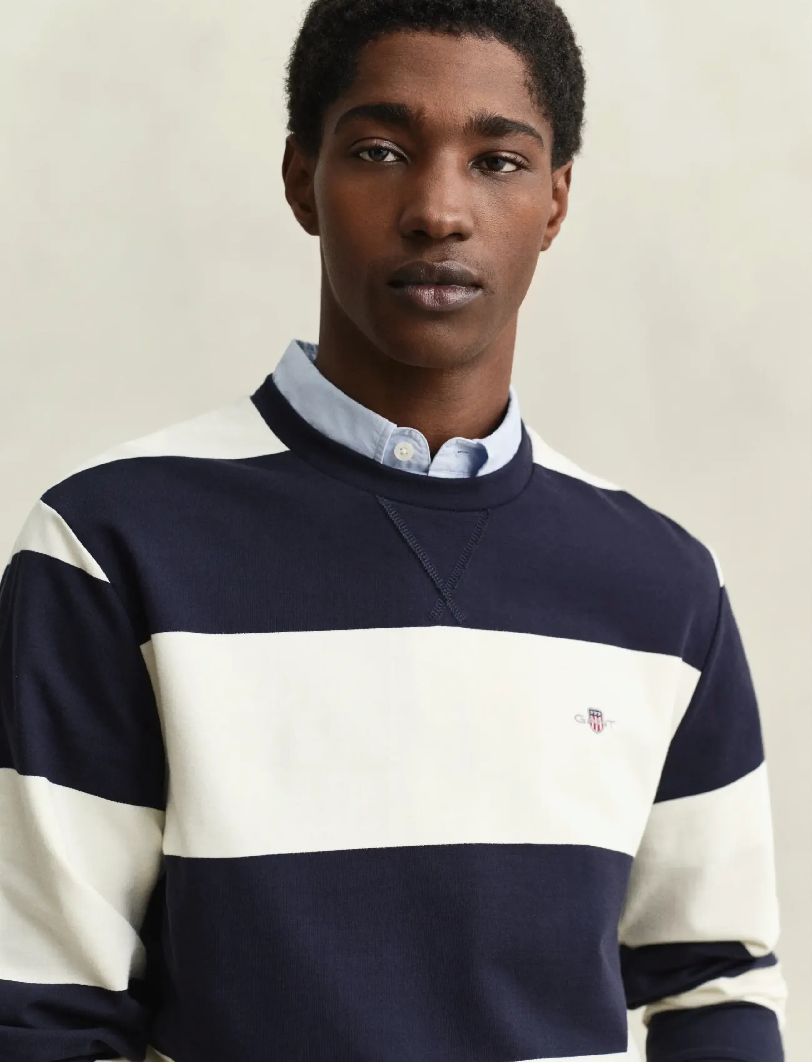 Gant - STRIPED C-NECK - shoppa efter tillfälle - evening blue - 3