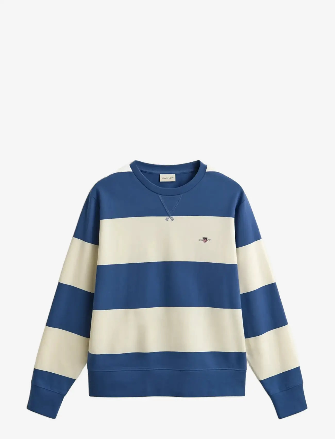 GANT - STRIPED C-NECK - shoppa efter tillfälle - vintage blue - 1