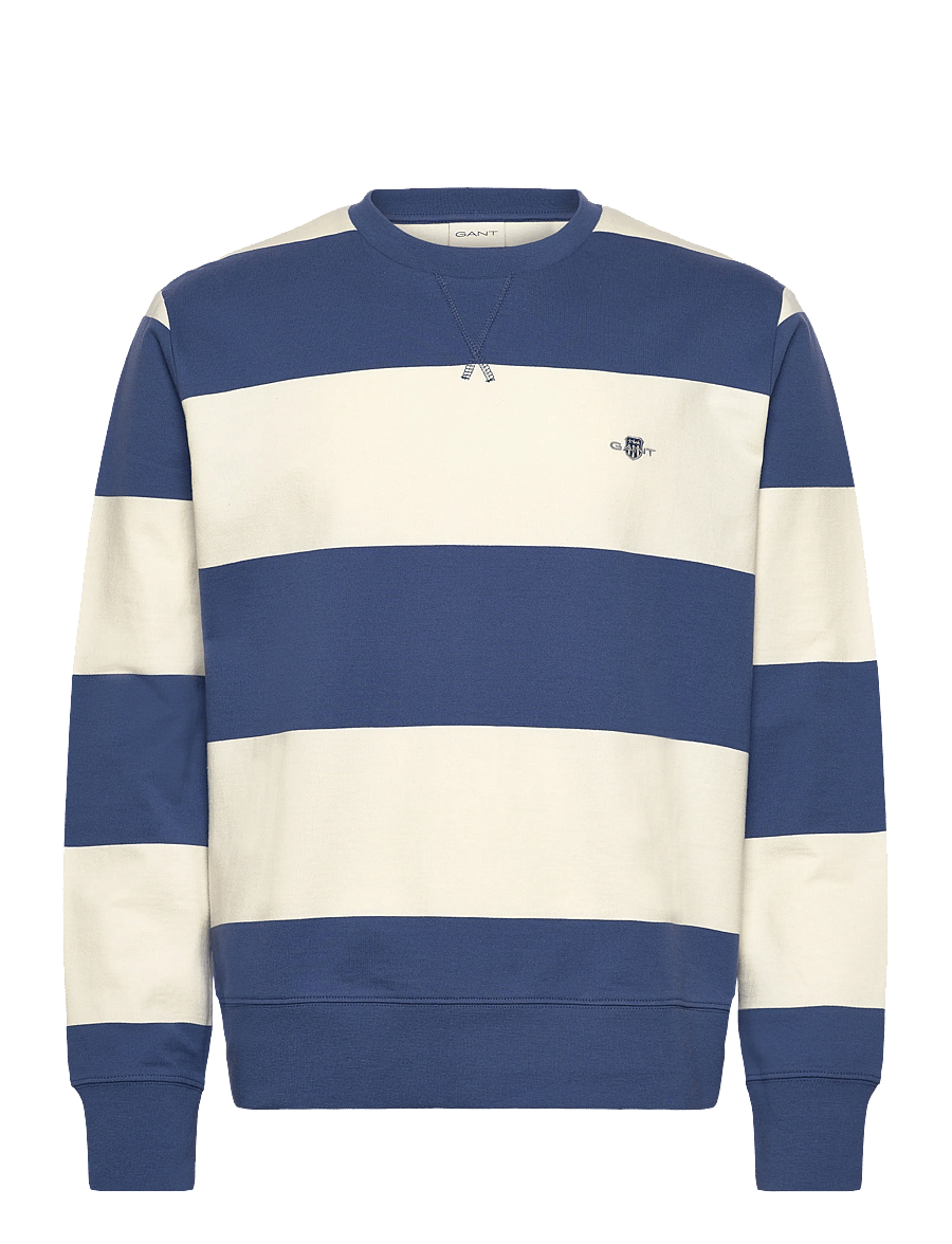Gant - STRIPED C-NECK - dressipluusid - vintage blue - 1