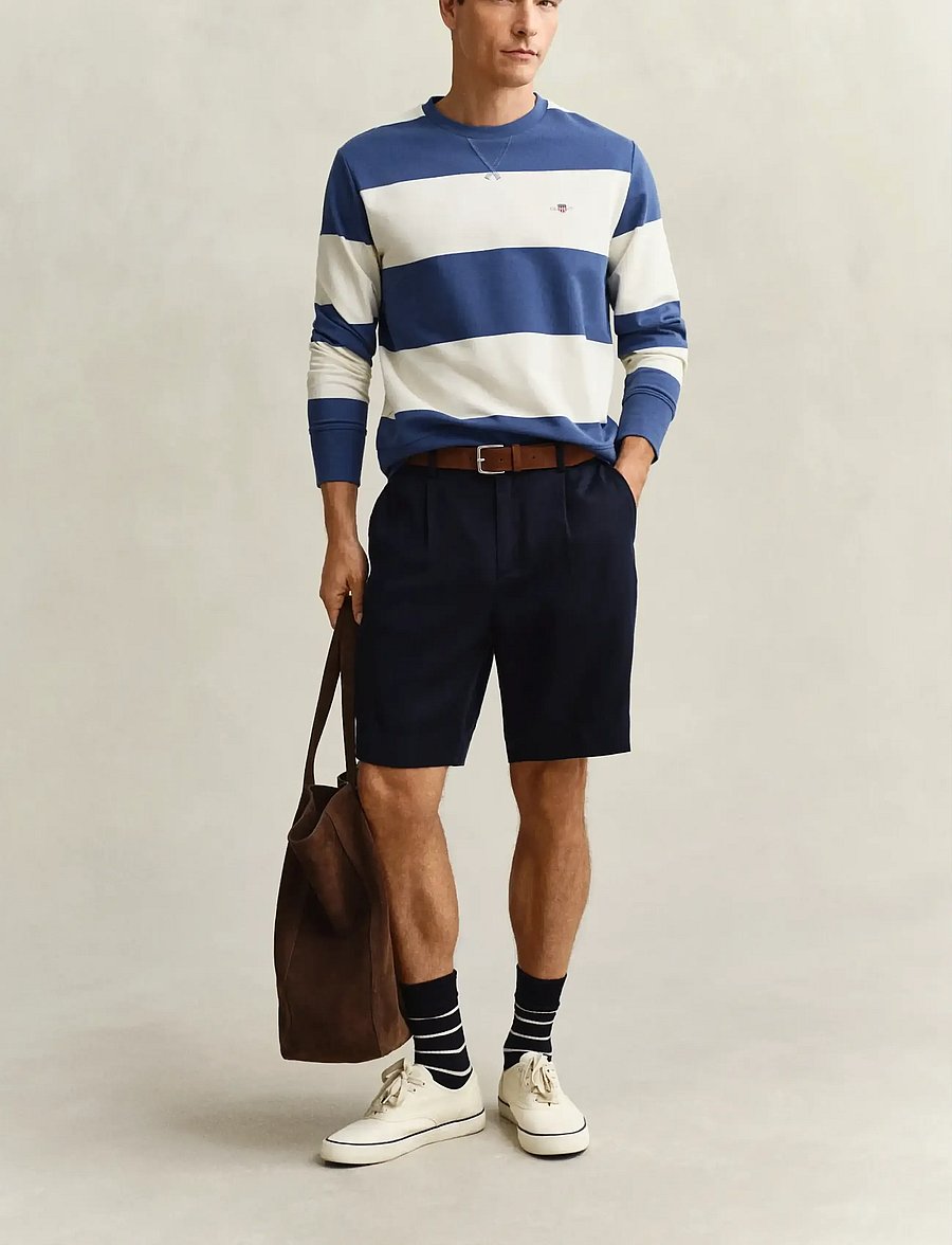 Gant - STRIPED C-NECK - dressipluusid - vintage blue - 5
