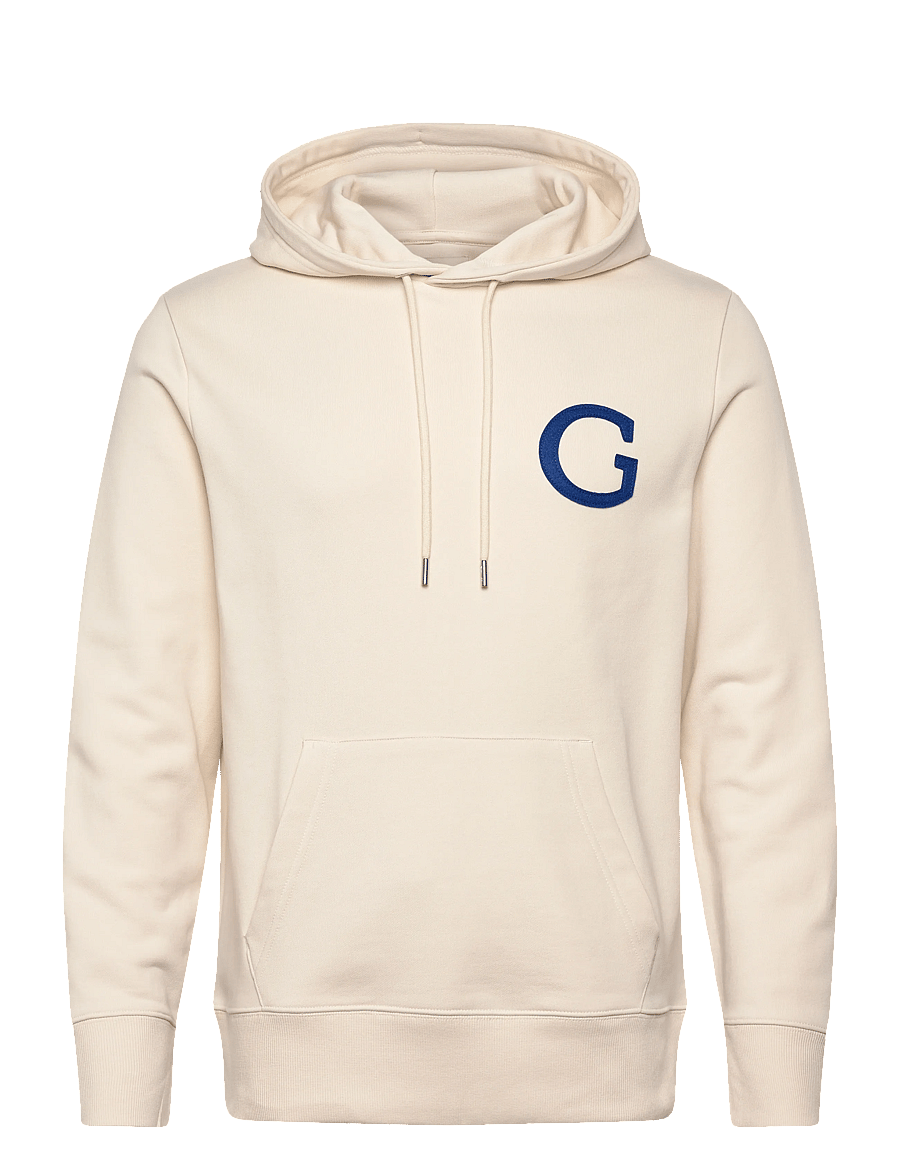 Gant - G BADGE HOODIE - kapuzenpullover - cream - 1