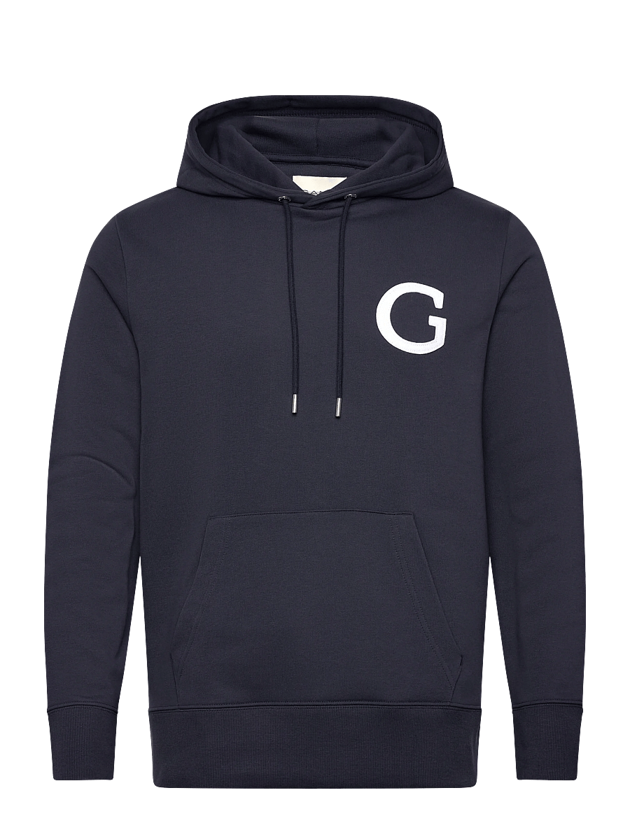 Gant - G BADGE HOODIE - kapuzenpullover - evening blue - 1