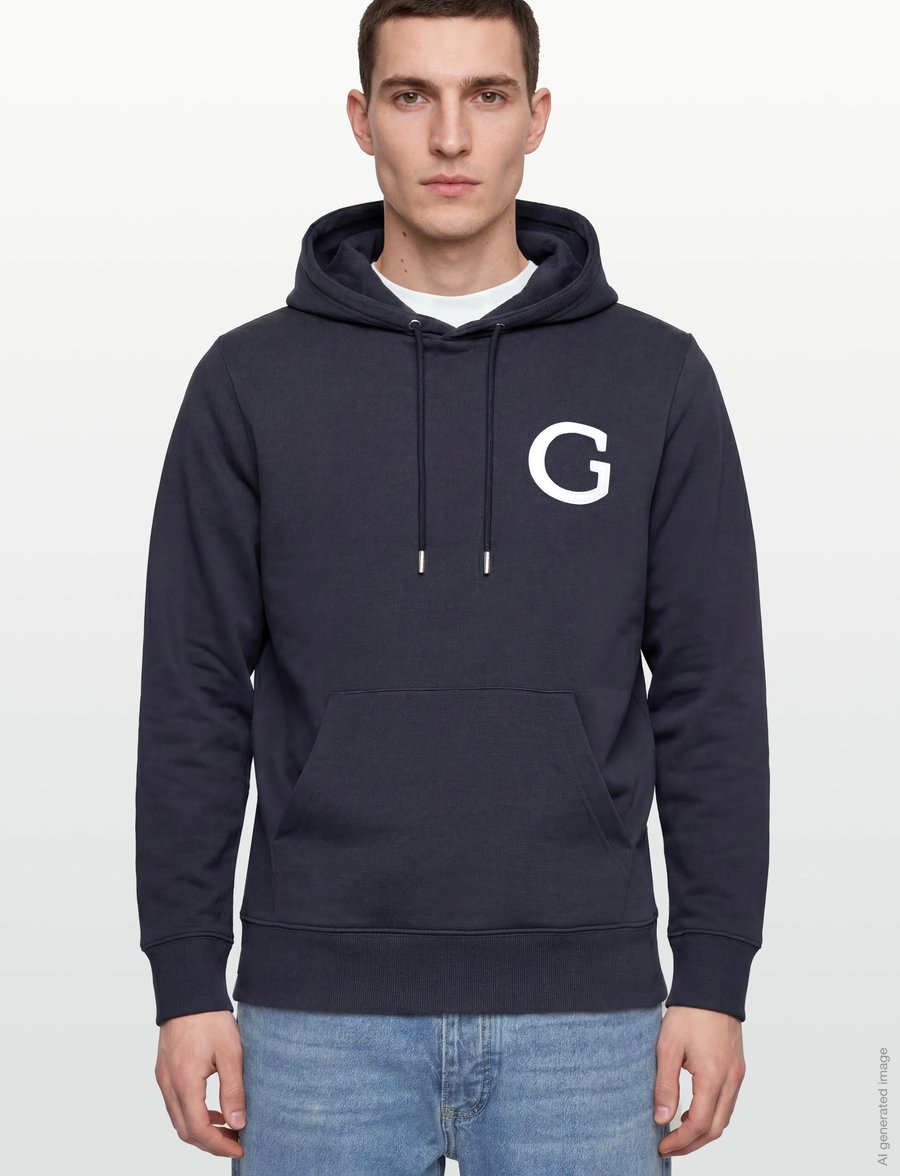 Gant - G BADGE HOODIE - kapuzenpullover - evening blue - 3