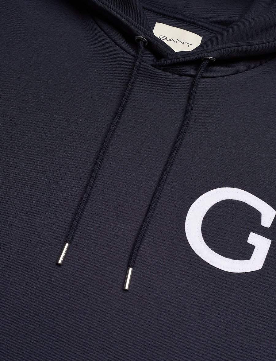 Gant - G BADGE HOODIE - kapuzenpullover - evening blue - 5