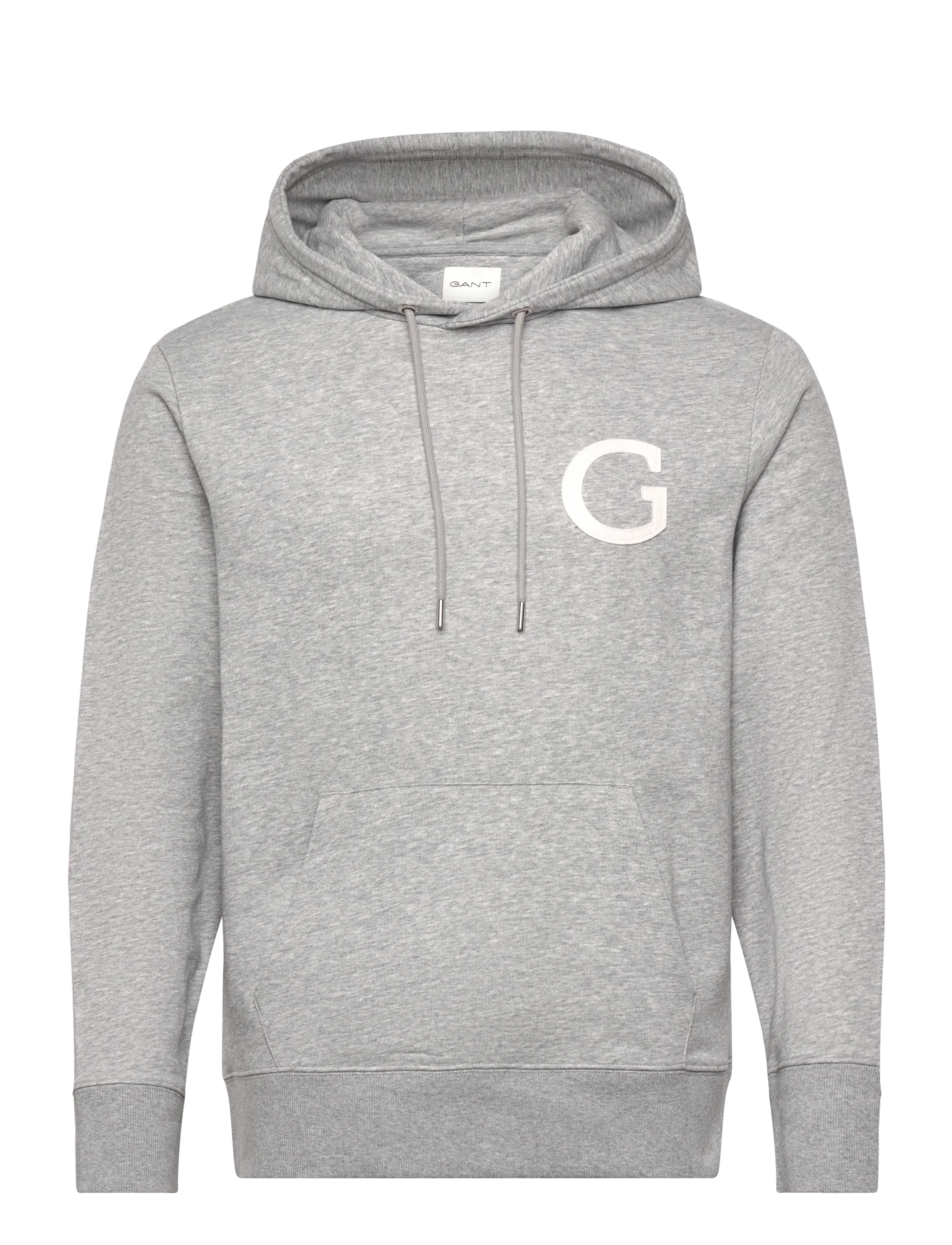 GANT G BADGE HOODIE - Sweatshirts - GREY MELANGE / grey