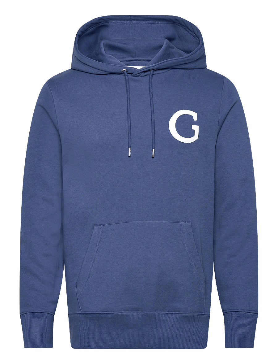 Gant - G BADGE HOODIE - kapuzenpullover - vintage blue - 1