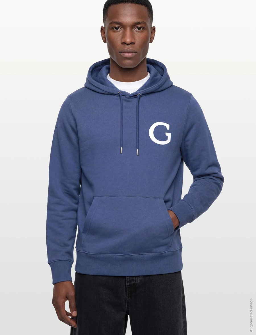 Gant - G BADGE HOODIE - kapuzenpullover - vintage blue - 3