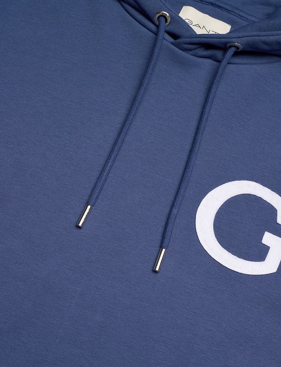 Gant - G BADGE HOODIE - kapuzenpullover - vintage blue - 5
