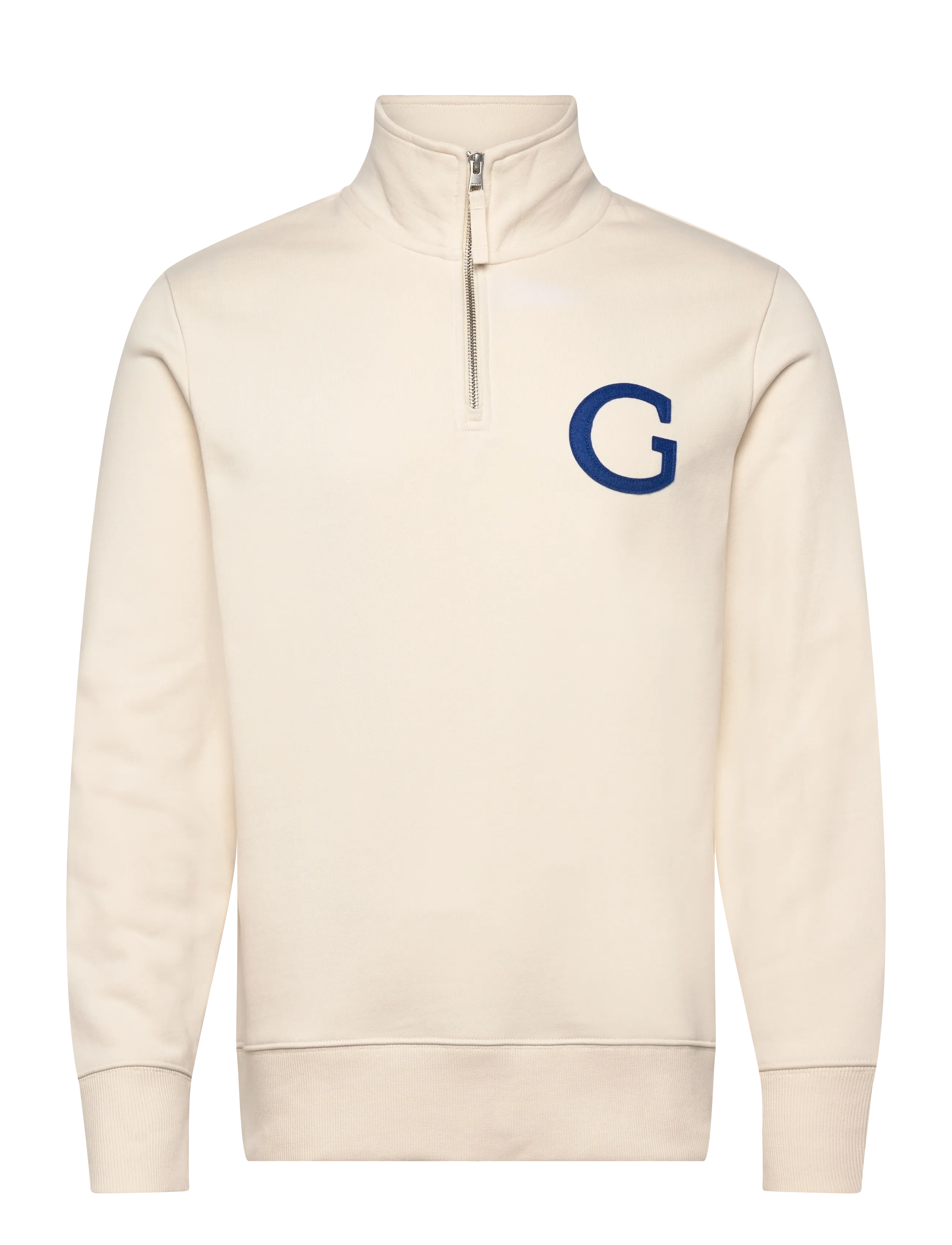 GANT G BADGE HALF ZIP - Sweatshirts - CREAM / cream