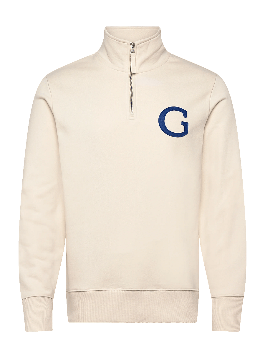 Gant - G BADGE HALF ZIP - shoppa efter tillfälle - cream - 1
