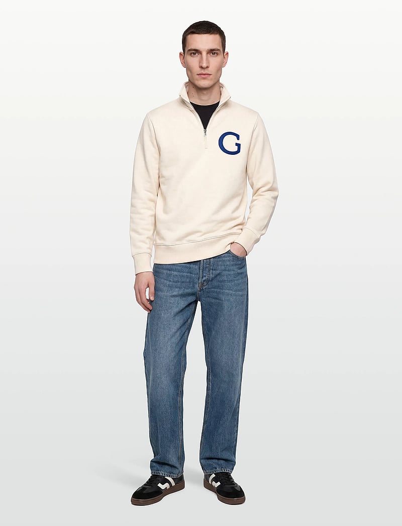 Gant - G BADGE HALF ZIP - nach anlass kaufen - cream - 0